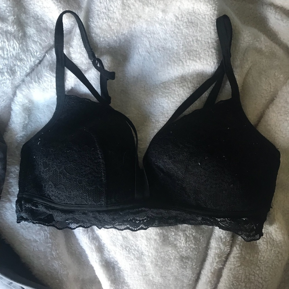 Black lace bralette